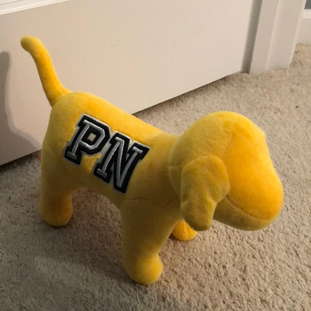 PINK plush dog